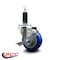 Service Caster 3.5'' Blue Poly Swivel 1-1/8'' Expanding Stem Caster with Brake SCC-EX20S3514-PPUB-BLUE-TLB-118 - alternate 3